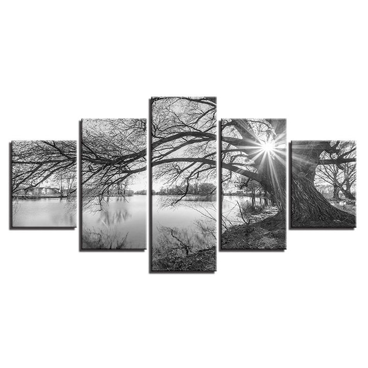 5 Panels Unframed Modern Canvas Art Oil Painting Picture Room Wall Art Pictures Home Wall Decoration Supplies - MRSLM