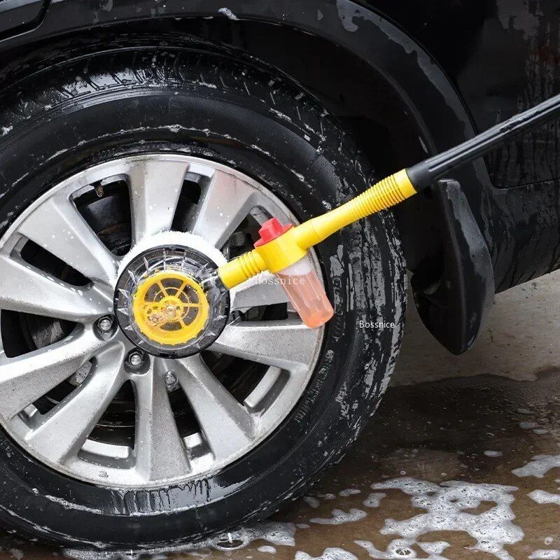 360¬∞ Rotary Car Wash Brush Kit with High-Pressure Washer