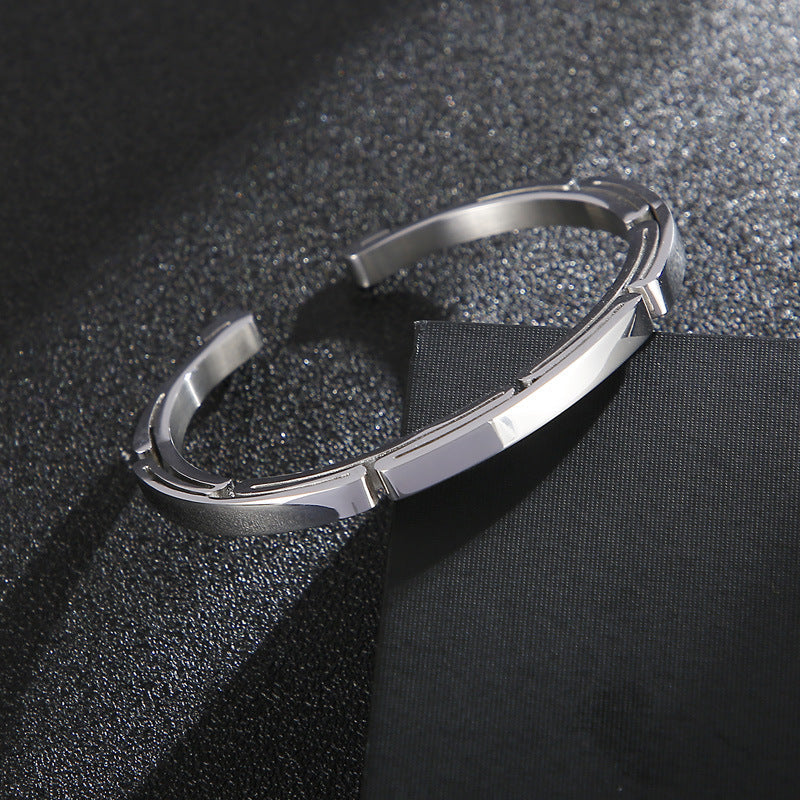 Fashionable Stainless Steel Couple All-match Bracelet