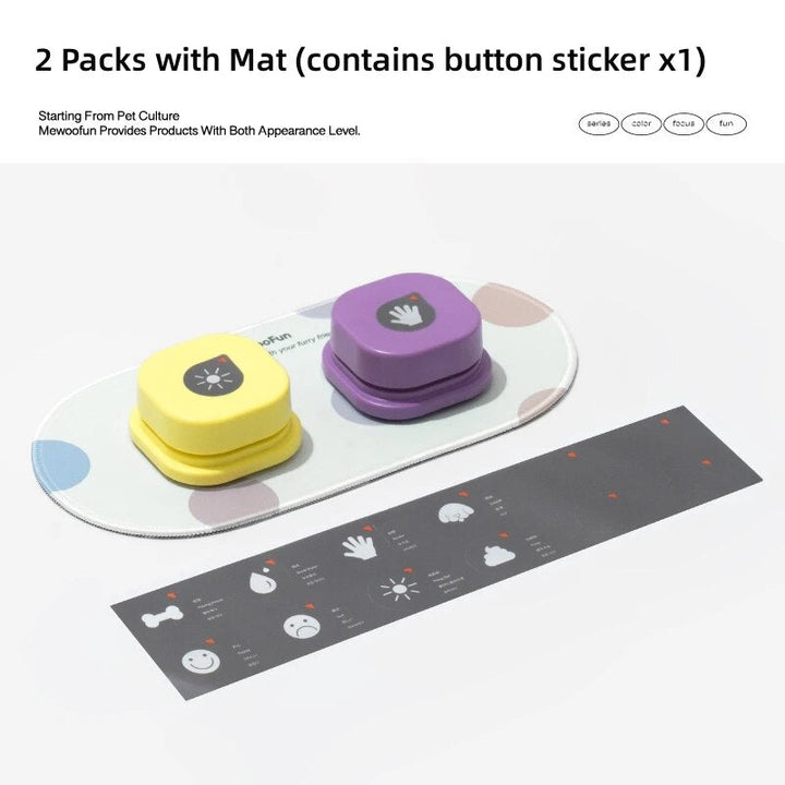 Voice Recording Dog Communication Buttons with Non-Skid Mat