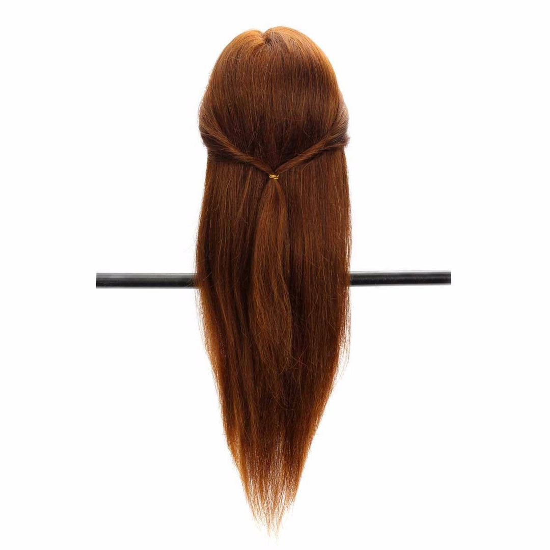 24'' 100% Human Hair Practice Mannequin Head Hairdressing Train Model+Clamp