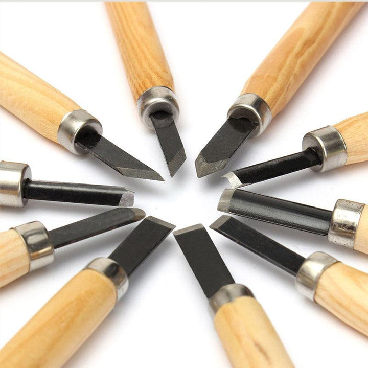 3/4/5/6/8/10/12Pcs Hand Wood Carving Chisels Steel Seal Stone Lettering Engraving Set Tools Engraving Pen