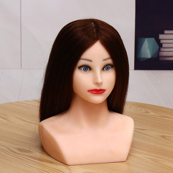 26'' 90% Real Human Hair Mannequin Head Hairdressing Training Head Model Salon