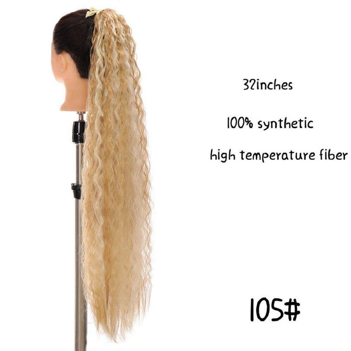 32inch 10 Colors Long Curly Hair High Temperature Fiber Bandage Ponytail Wig Piece