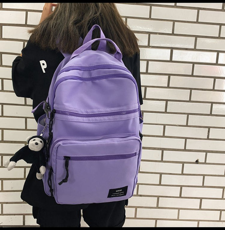 College Students Double-shouldered Male Gender-neutral Tooling Wind Hip-hop Sports Street Schoolbag