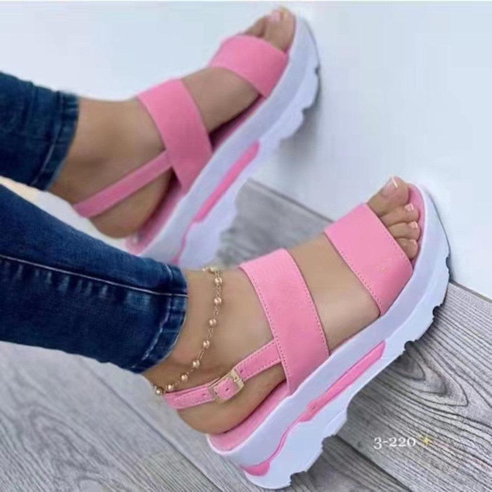 Statement Round Toe Platform Casual Women's Sandals