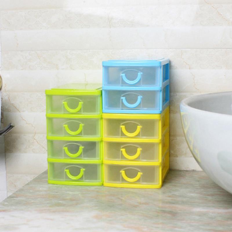 4 Styles Multi-layer Plastic Storage Box Desktop Organizer Drawer Storage Box Detachable Jewelry Makeup Cabinets Case Nail Storage Case