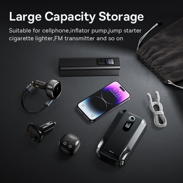 Portable Car Storage Bag for Phone, Cables, and Accessories