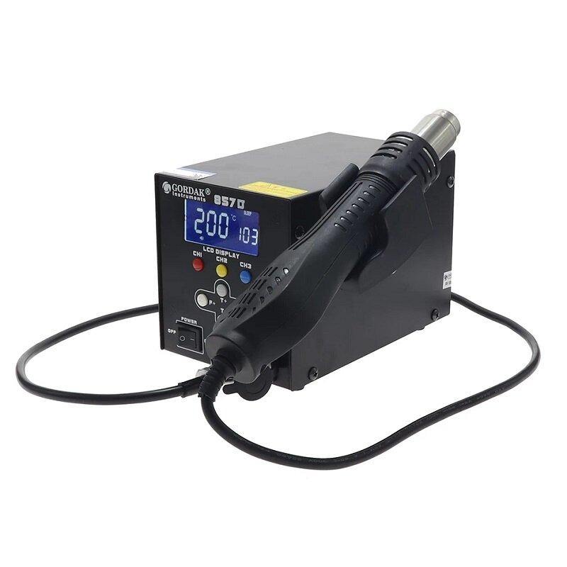 GORDAK 857D 1000W High Power LCD Display Soldering Station Intelligent Hot Air Desoldering Station Hot Air Gun