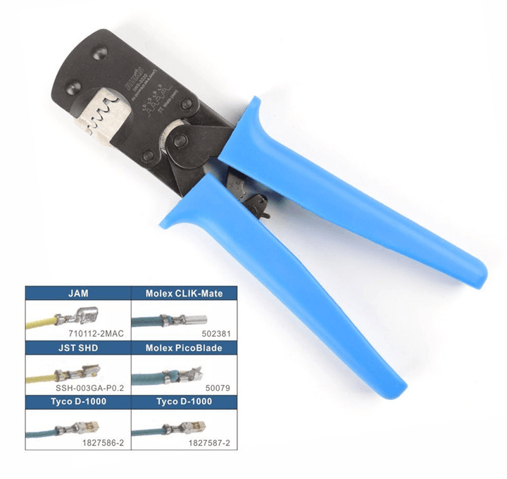 Fasen IWS-3220 Crimping Tool For JST DuPont Terminals Mini Hand Crimper Plier For Narrow-pitch Connector Pins 0.03-0.5mm2 AWG: 32-20 - MRSLM