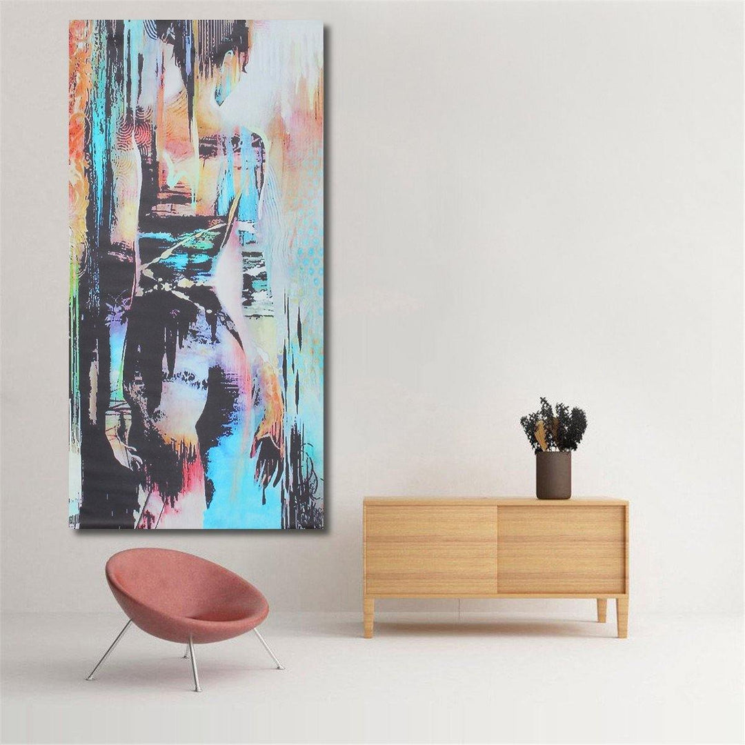 1 Piece Woman Back View Abstract Canvas Print Painting Wall Decorative Print Art Pictures Framed/Frameless Wall Hanging Decorations for Home Office