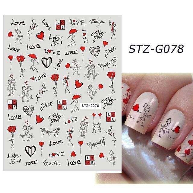 3D Nail Art Stickers Rose Cupid Eros Love Lip Adhesive Valentine's Day Stickers - MRSLM