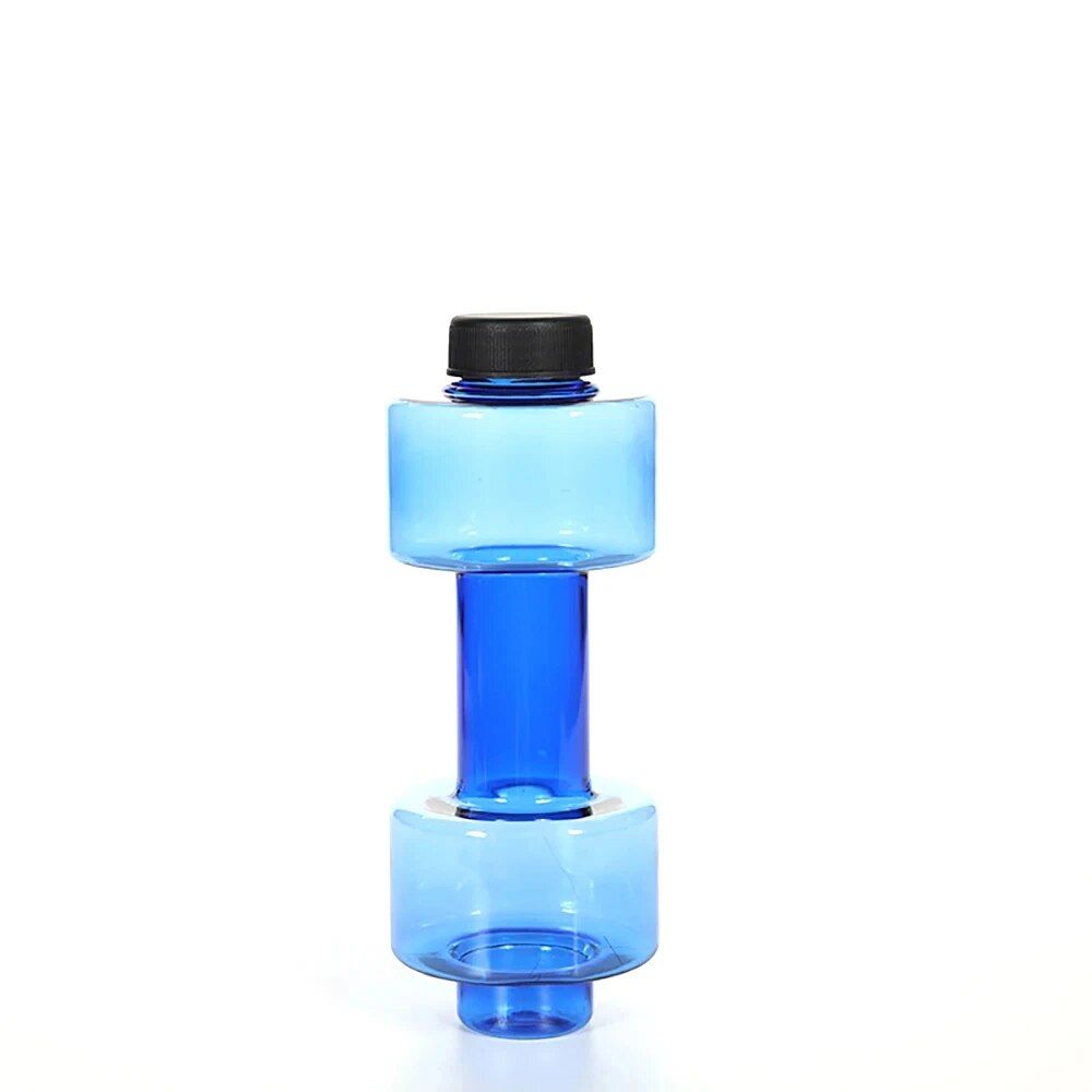 Multifunctional Dumbbell Shaped Water Bottle for Fitness Enthusiasts