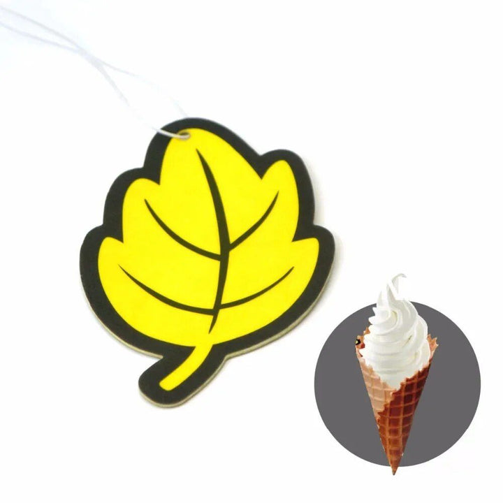 6-Piece Vanilla Scented Leaf-Shaped Car Air Freshener