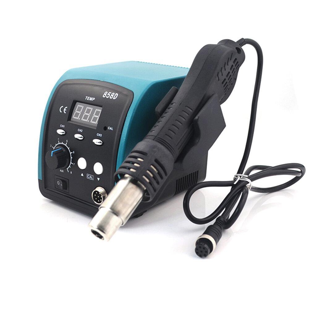 858D 750W Hot Air Heater LED Digital Lead-free BGA Rework Soldering Station SMT Desoldering Station 220V/110V