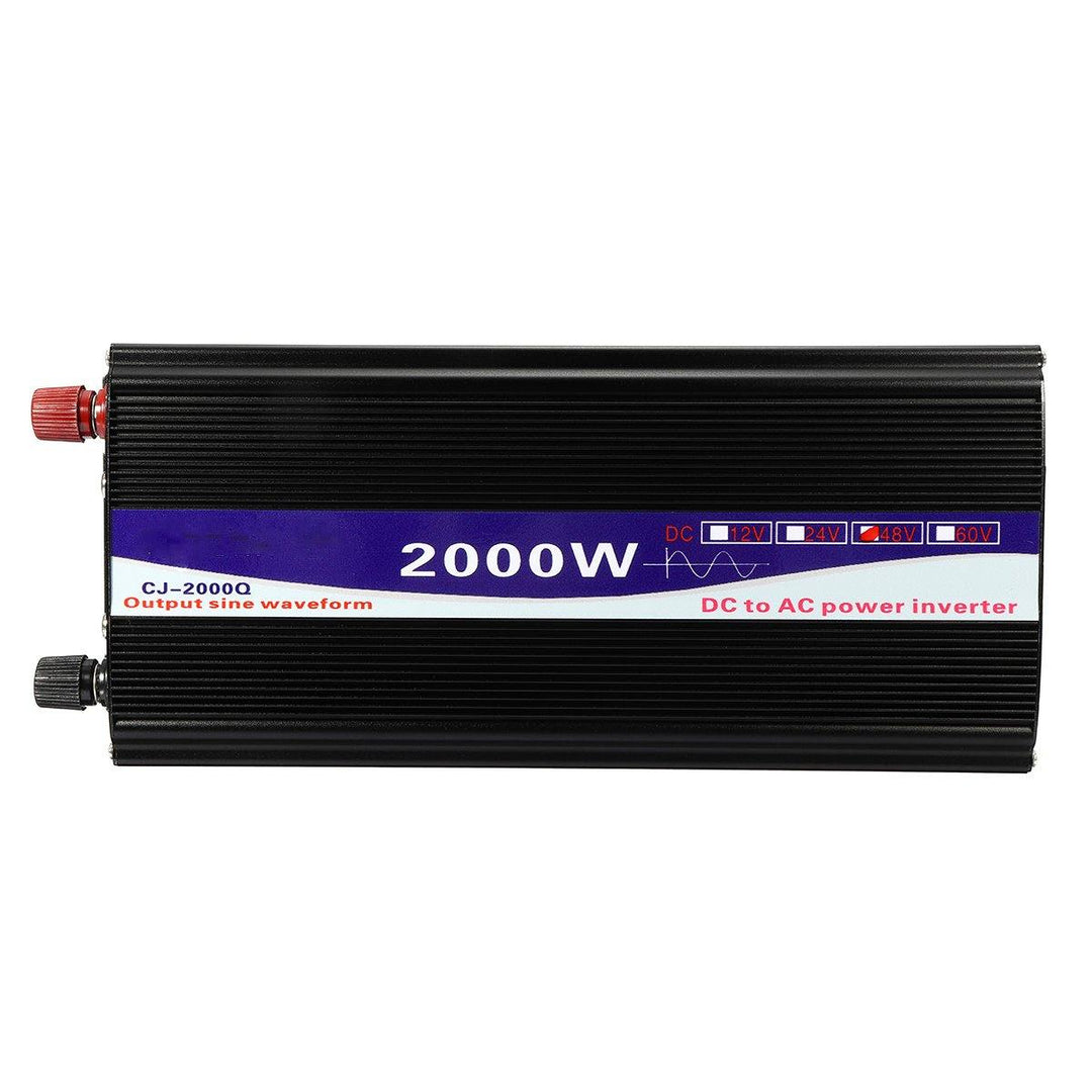 2000W Peak 12V/24V/48V to 220V Pure Sine Wave Power Inverter Digital Display Home Converter