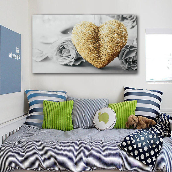 18"x32" Heart Rose Canvas Prints Paintings Pictures Frameless Wall Art Home Decor