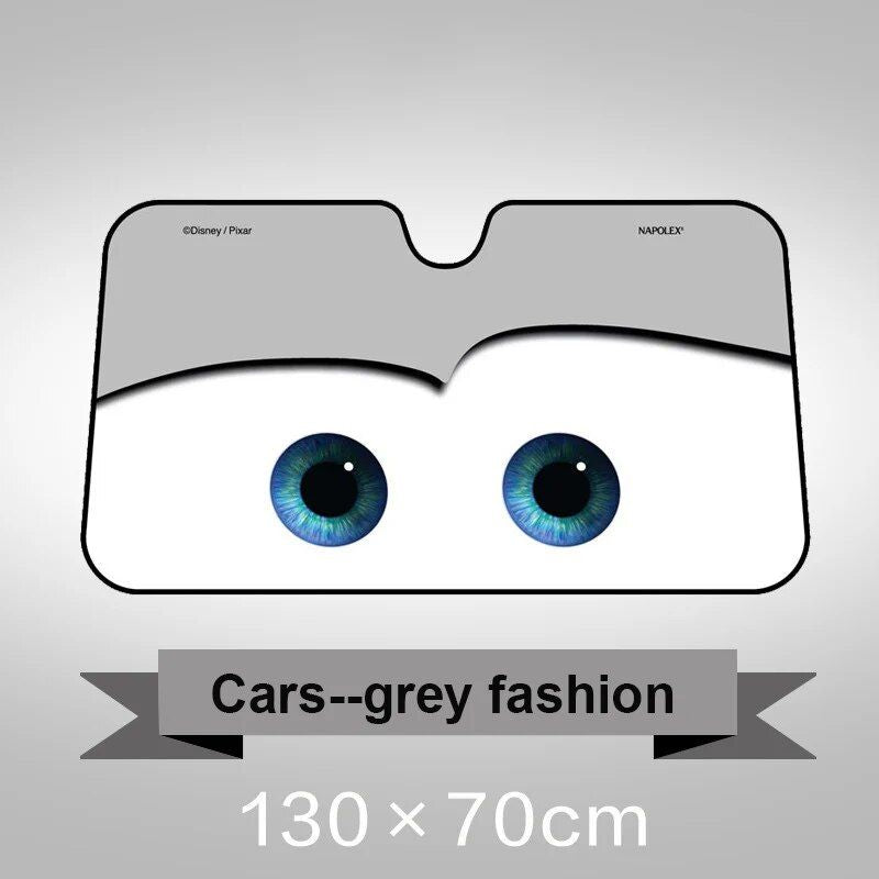 Aluminum Foil Car Sunshade with Heated Eyes Design ‚Äì Windshield Solar Protector