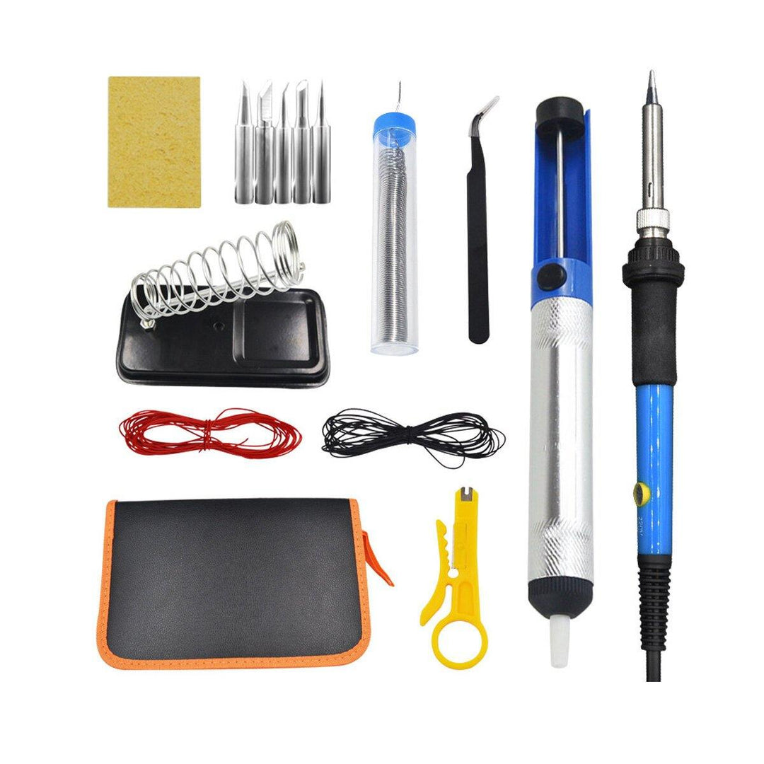 60W Electric Soldering Iron Kit Solder Welding Tool Stand Adjustable Temperature - MRSLM