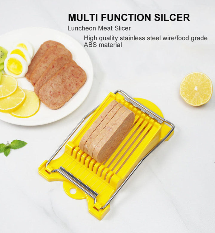 Lunch Meat Slicer 10 Stainless Steel Wires Slicer Food Cutter Kitchen Gadget For Cheese Egg Vegetable Fruits Soft Food Sushi