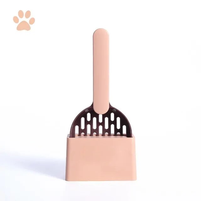 Multi-Function Cat Litter Scoop with Self-Cleaning Base - Eco-Friendly Pet Care