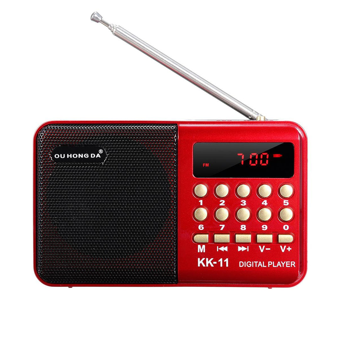 DC 5V 3W Mini Portable Pocket LCD Digital FM Radio Speaker USB TF AUX MP3 Player - MRSLM