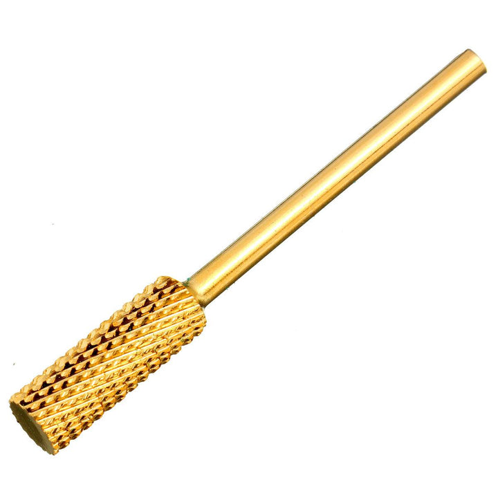 1Pcs Pro Gold Aluminium Electric Carbide Grinding Head Manicure Nail Drill File Bit - MRSLM