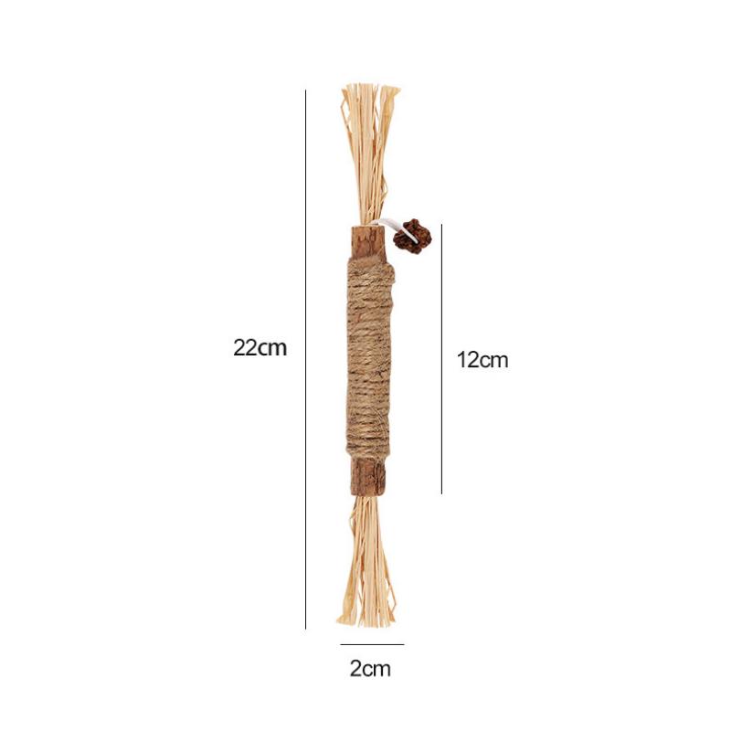 Silvervine Chew Stick Polygonum Kitty Raffia Grass Cat Toy