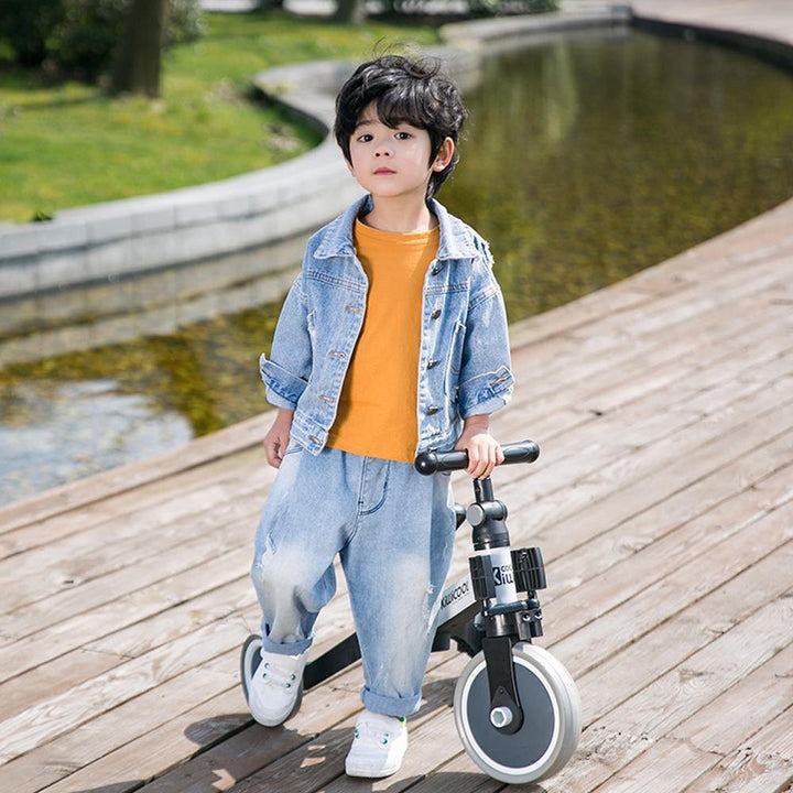 KIWICOOL 3in1 No Pedal Balance Bike & Kids Beginner Rider Training Walker Bicycle & Baby Tricycle Bike Scooter For 1.5/2/3/4/5 Year Old Children