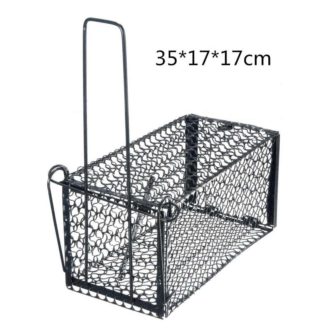 Black Metal High Sensitivity Folding Mouse Trapper Trap Rat Catcher Cage Humane Safe Rodent Live Indoor Pests Control - MRSLM