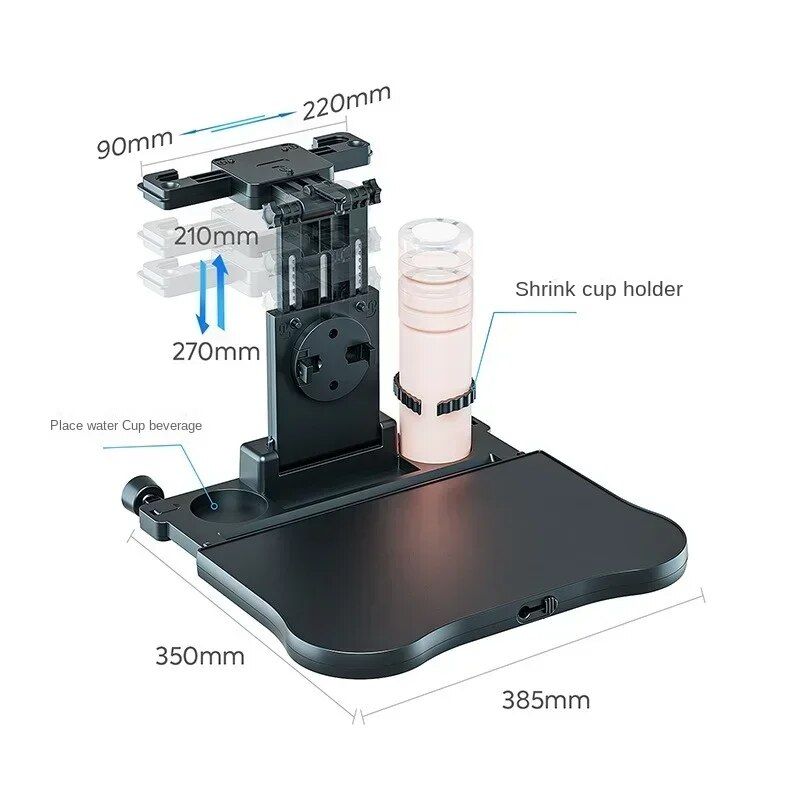 360¬∞ Rotating Car Dining & Computer Tray with Beverage Holder