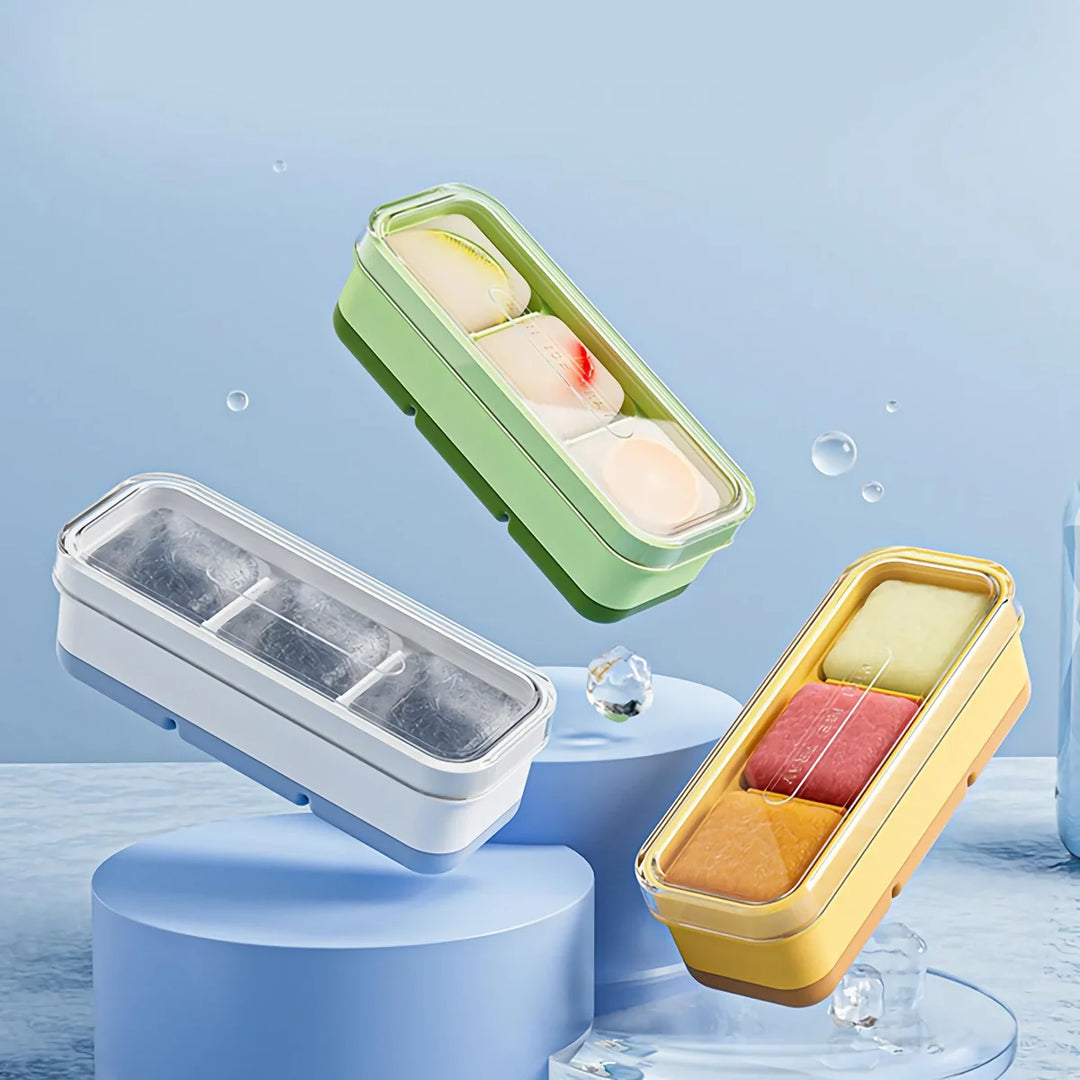 Square Ice Cube Tray with Lid for Perfect Cocktails