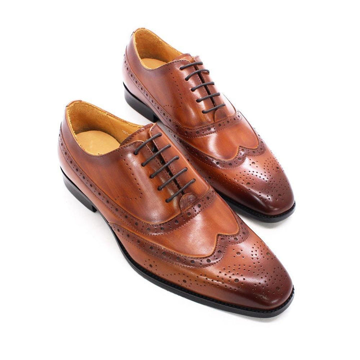 Men's Classic Japanese Leather Shoes Brogue Carved Hollow