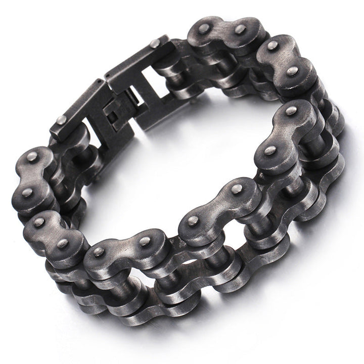 Simple Men's Titanium Steel Bicycle Bracelet