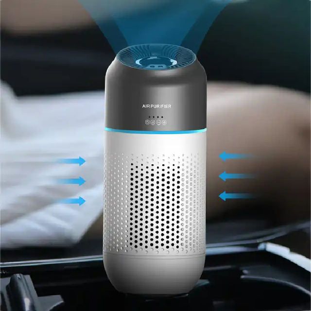 Portable Mini HEPA Car Air Purifier with Auto-Sensor Technology