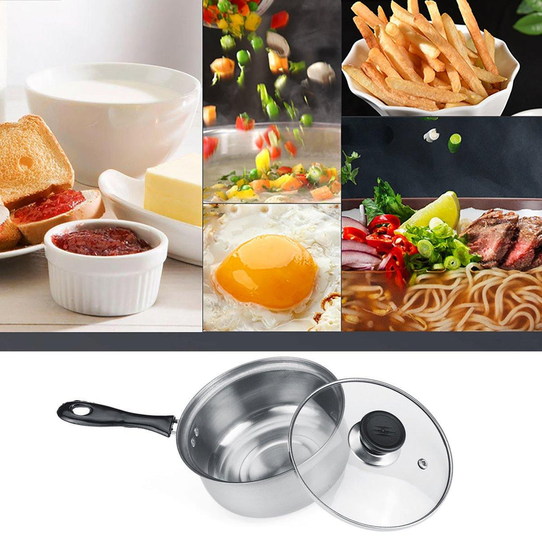 16cm Stainless Steel Steam Pot Thickening Hot Milk Pot Noodles Home Kitchen Cookware for Dinner Maker