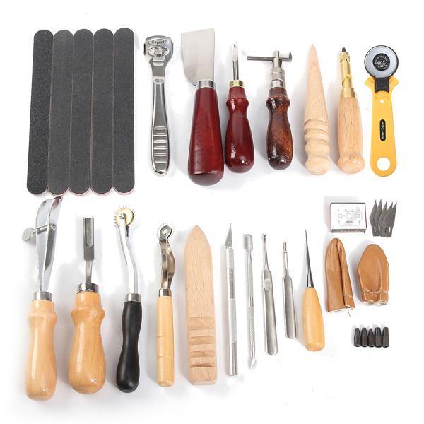 20pcs Leather Craft DIY Tool Hand Stitching Cutter Handicraft Tools Kit - MRSLM