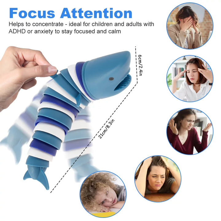 360-Degree Articulated Ocean Shark Sensory Fidget Toy