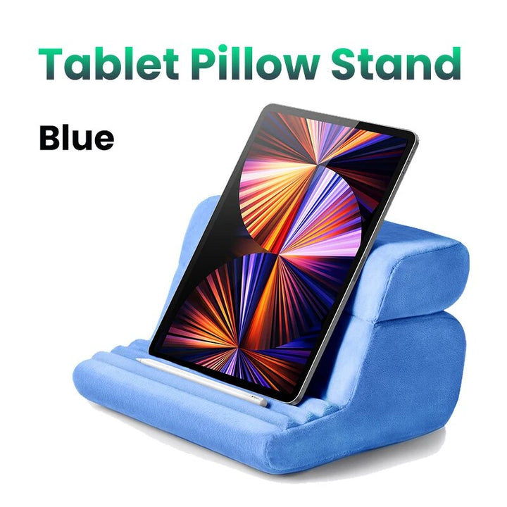 Adjustable Tablet & Phone Pillow Stand - Foldable & Portable Design for All Devices