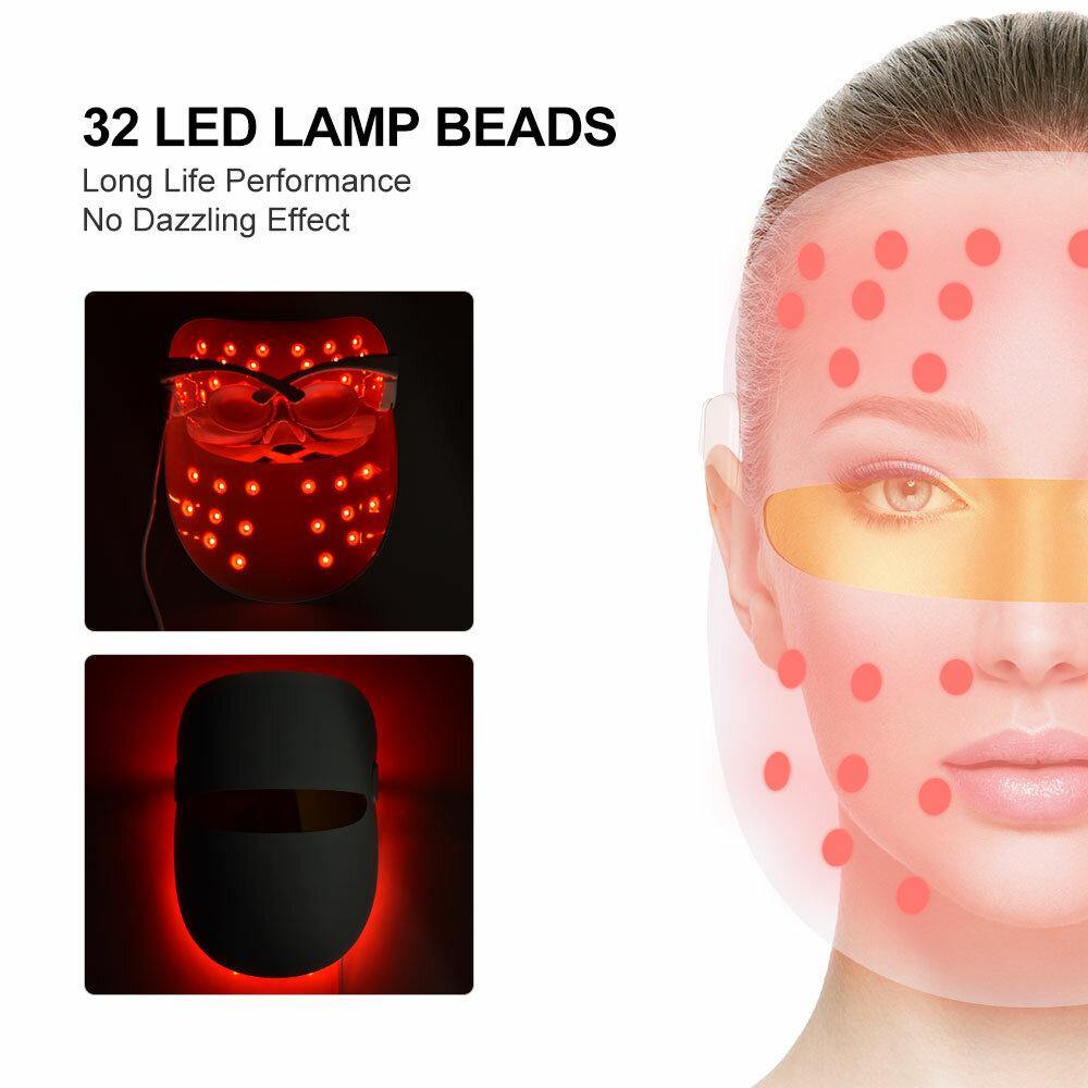 LED Colorful Face Mask Beauty Instrument Bright White Photon Skin Rejuvenation Instrument Household Facial Spectrum Mask