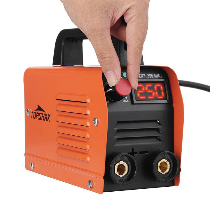 Topshak ZX7-250 250A 110V Mini Electric Welding Machine Portable Current Digital Display IGBT Welder Weld Tool