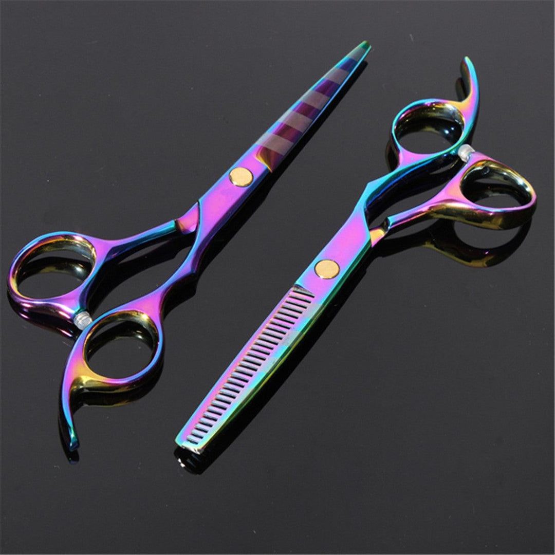 3 Pcs/Set Professional Stainless Steel Hair Cutting Thinning Scissors Barber Tool Hair Scissor Comb Set Hairdressing Shears Kit (#01)