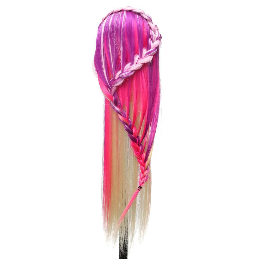 27'' Colorful Practice Training Head Long Hair Mannequin Hairdressing Salon Model