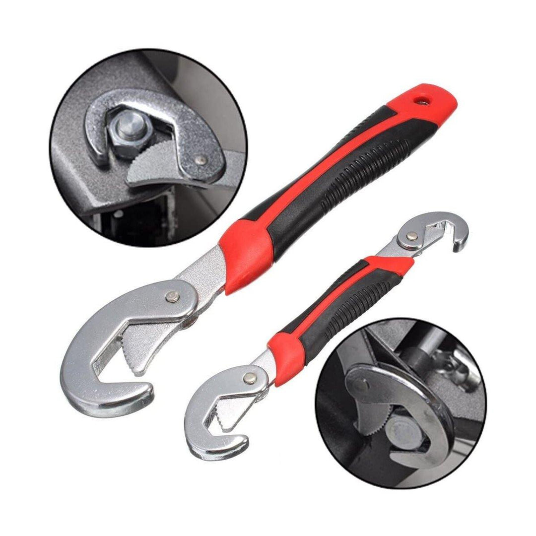 2Pcs 9-32mm Universal Hand Adjustable Wrench Set Spanner Pipe Bolt Nut Snap Multifunction - MRSLM