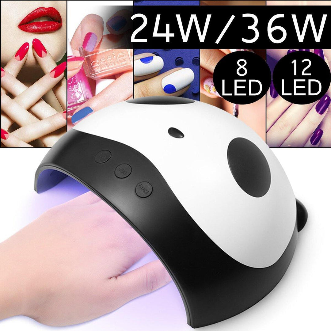 24/36W 12LED UV Lamp Nail Dryer Gel Polish Curing Manicure Lamp Auto Timer USB