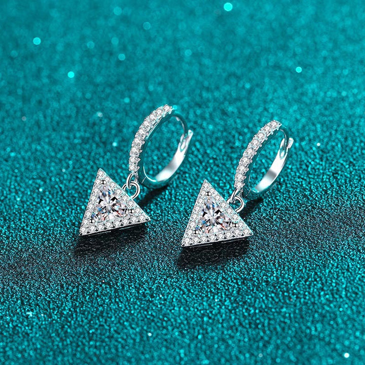 Women's Fashion Triangle Mosamite Earrings