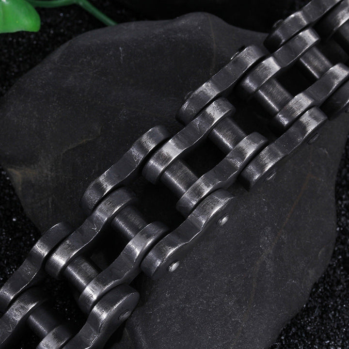 Simple Men's Titanium Steel Bicycle Bracelet