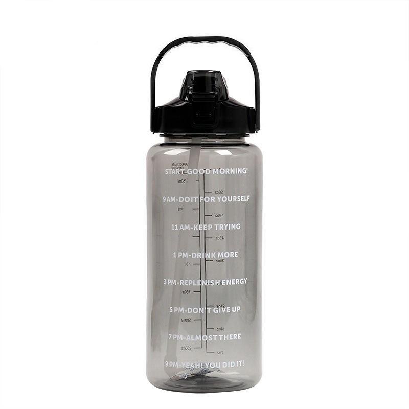 2L Motivational Straw Water Bottle for Hydration