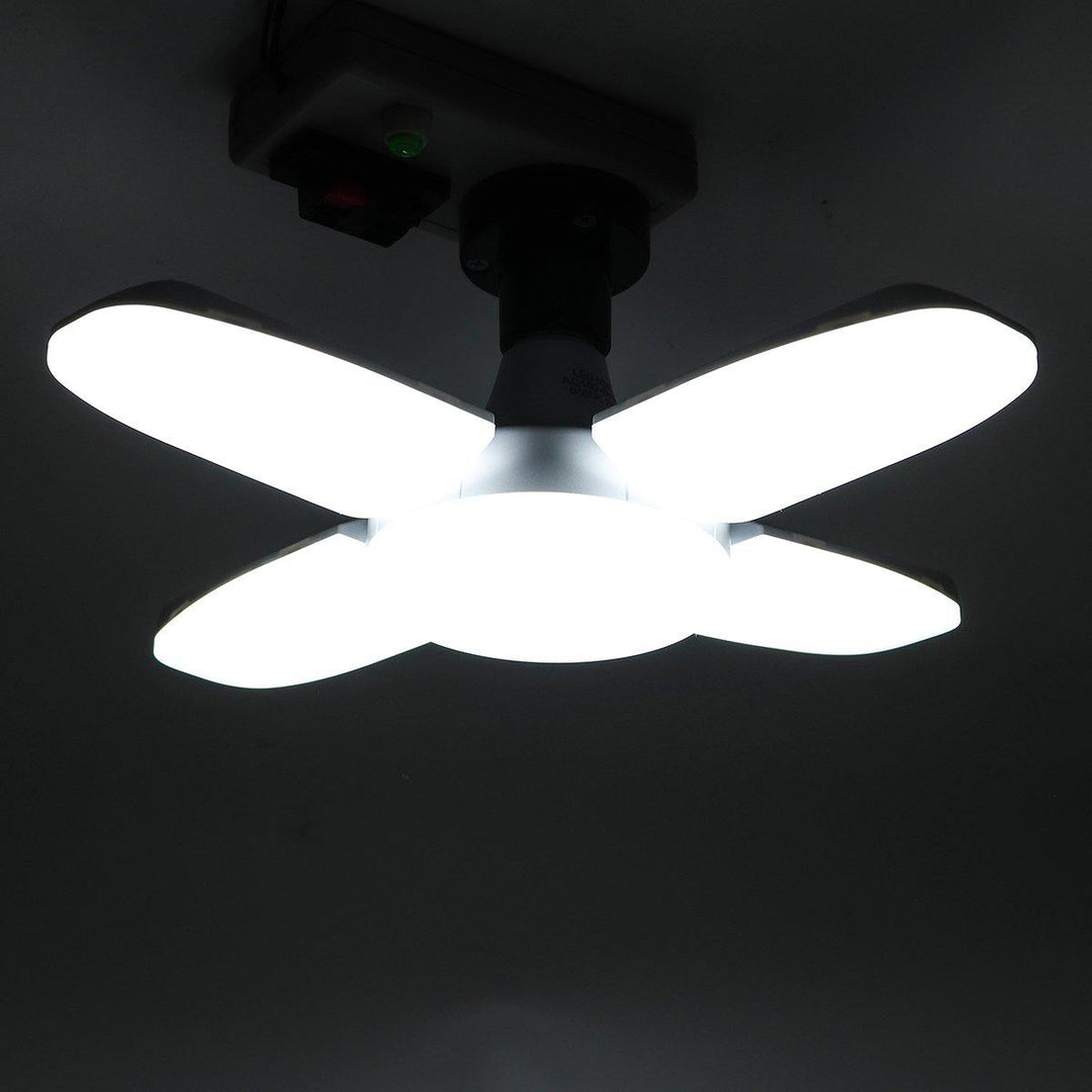 AC85-265V E27 60W Universal Deformable Foldable Garage Lamp 235LED Ceiling Adjustable Shop Light Bulb