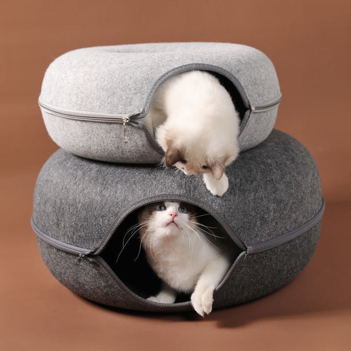 Foldable Felt Cat Tunnel Bed